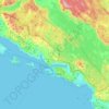 Grad Dubrovnik topographic map, elevation, terrain