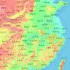 Yangtze topographic map, elevation, terrain