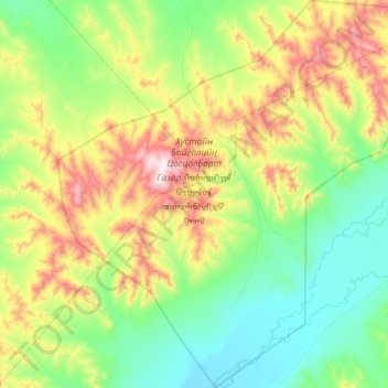 Хустайн Байгалийн Цогцолборт Газар topographic map, elevation, terrain
