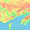 Brest Métropole topographic map, elevation, terrain