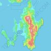 South Bruny topographic map, elevation, terrain