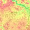 powiat bialski topographic map, elevation, terrain