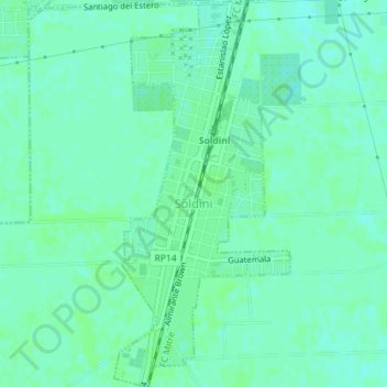 Soldini topographic map, elevation, terrain