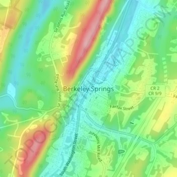 Bath topographic map elevation - Thumbnail 