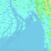 Noakhali District topographic map, elevation, terrain