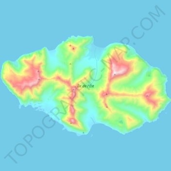 Ost-Insel topographic map, elevation, terrain