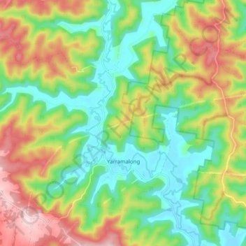 Yarramalong topographic map, elevation, terrain