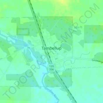 Tambellup topographic map, elevation, terrain