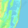 Lake St Lucia topographic map, elevation, terrain