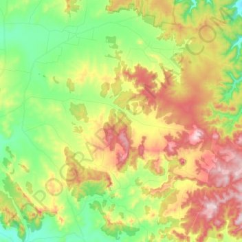 Botobolar topographic map, elevation, terrain