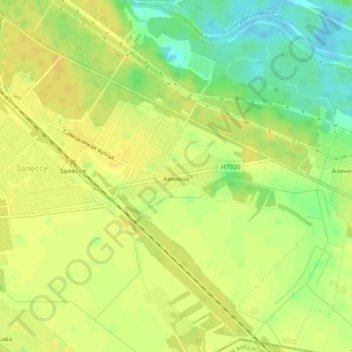 Амелино topographic map, elevation, terrain