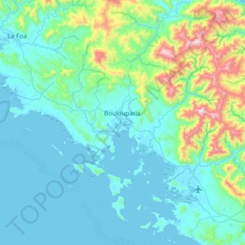 Boulouparis topographic map, elevation, terrain