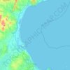 golfe d'Hammamet topographic map, elevation, terrain