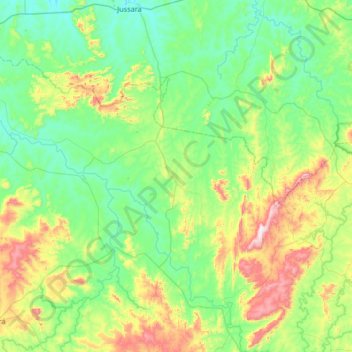 Fazenda Nova topographic map, elevation, terrain