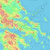Central Greece topographic map, elevation, terrain