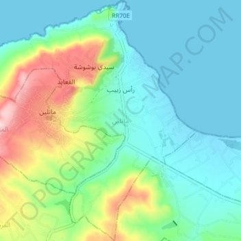 Metline topographic map, elevation, terrain