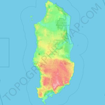 King Island topographic map, elevation, terrain