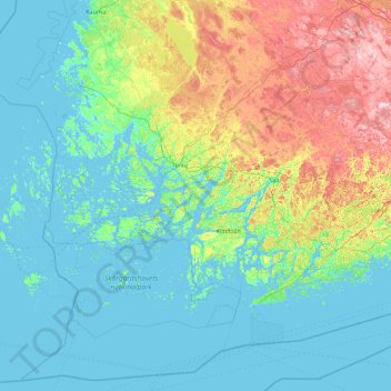 Finlande-Propre topographic map, elevation, terrain