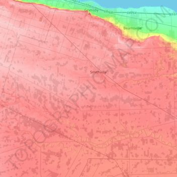West Lincoln Township topographic map, elevation, terrain