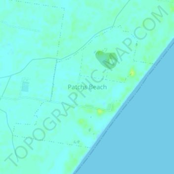 Patchs Beach topographic map, elevation, terrain