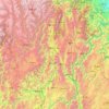 凉山彝族自治州 topographic map, elevation, terrain