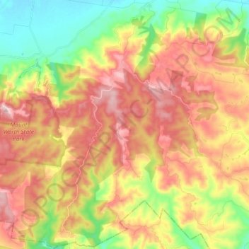 Yarragon South topographic map, elevation, terrain