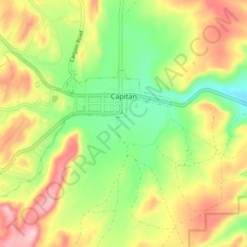 Capitan topographic map, elevation, terrain