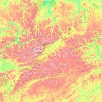 Каларский район topographic map, elevation, terrain