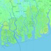 Sundarbans topographic map, elevation, terrain