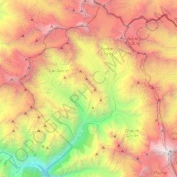 Thoche topographic map, elevation, terrain