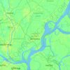 Sonargaon Upazila topographic map, elevation, terrain