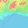 Marbella topographic map, elevation, terrain