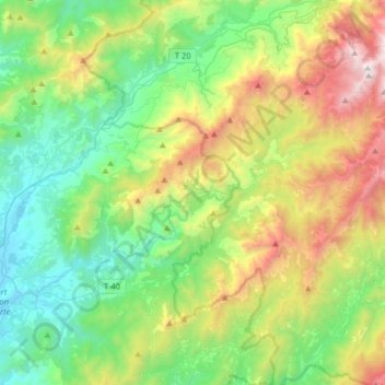 Le Prunelli topographic map, elevation, terrain