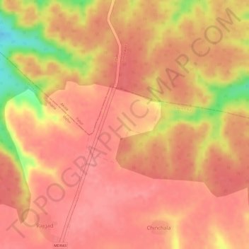 Rajgad topographic map, elevation, terrain