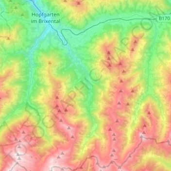 Westendorf topographic map, elevation, terrain