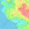 Vendée topographic map, elevation, terrain