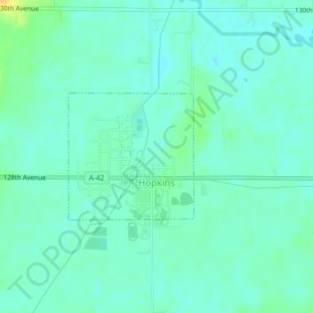 Hopkins topographic map, elevation, terrain