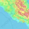Lazio topographic map, elevation, terrain