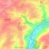 Beaumont-Hamel topographic map, elevation, terrain