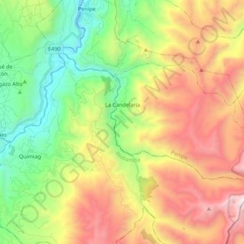 La Candelaria topographic map, elevation, terrain