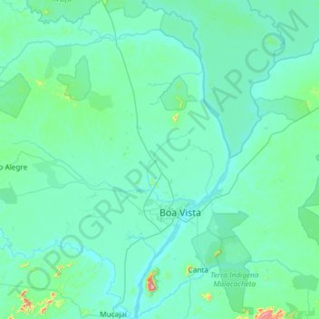 Boa Vista topographic map, elevation, terrain