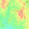 Indiara topographic map, elevation, terrain