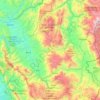 Qark Dibra topographic map, elevation, terrain
