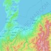 Toyama Prefecture topographic map, elevation, terrain