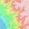 Province of Huaral topographic map, elevation, terrain