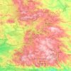 Olkusz County topographic map, elevation, terrain