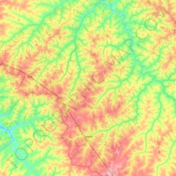 Tanabi topographic map, elevation, terrain