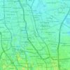 Jakarta Pusat topographic map, elevation, terrain