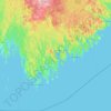 Shelburne County topographic map, elevation, terrain