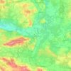 powiat zielonogórski topographic map, elevation, terrain